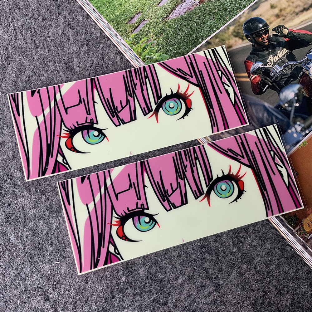 Jdm anime Pink Girl Sticker Motorcycle Reflective Sticker Car Fuel Tank ...