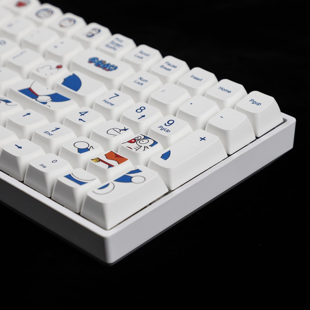 YMDK Jingle Cat MDA Profile Dye Sub 141 Keys Keycaps Ergonomic Thick ...
