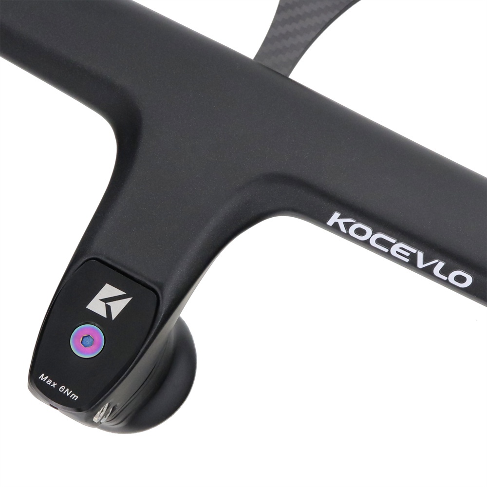 KOCEVLO Carbon Road Bicycle Handlebar Integrated Handlebar Internal Cable Routing With holder