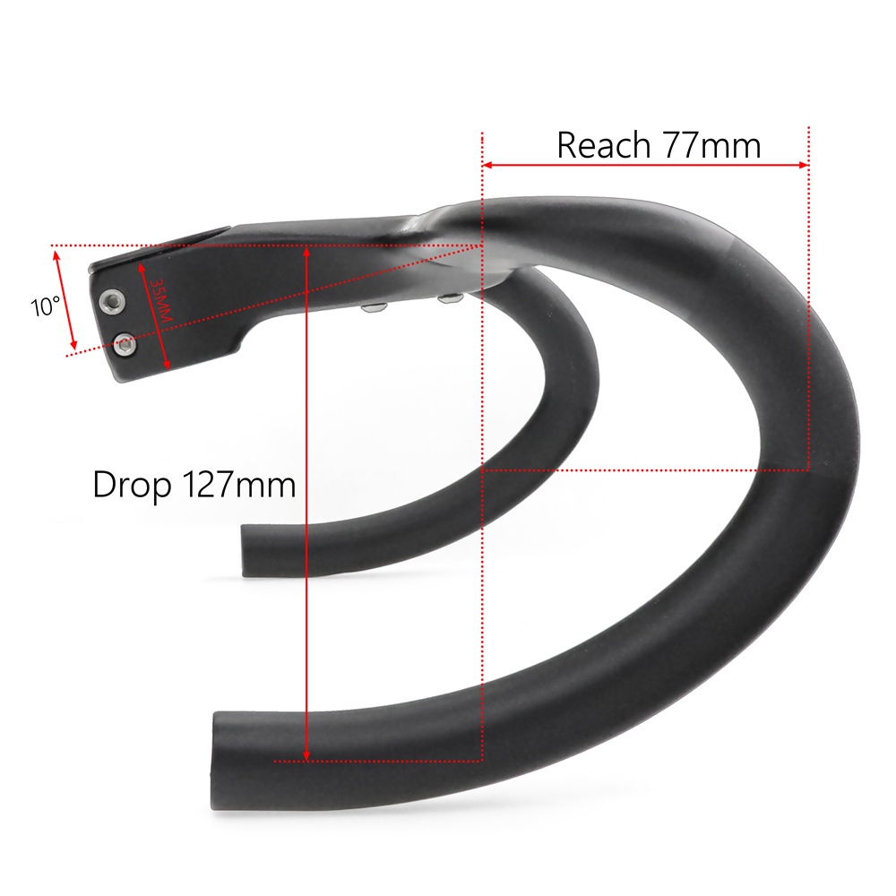 KOCEVLO Carbon Road Bicycle Handlebar Integrated Handlebar Internal Cable Routing With holder