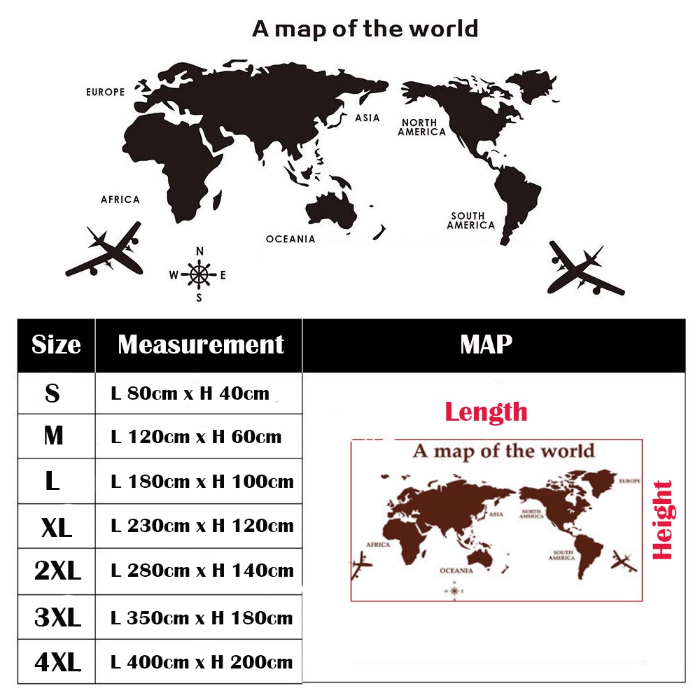 World Map Wall Sticker Acrylic 3D Solid Crystal World Map Wall ...