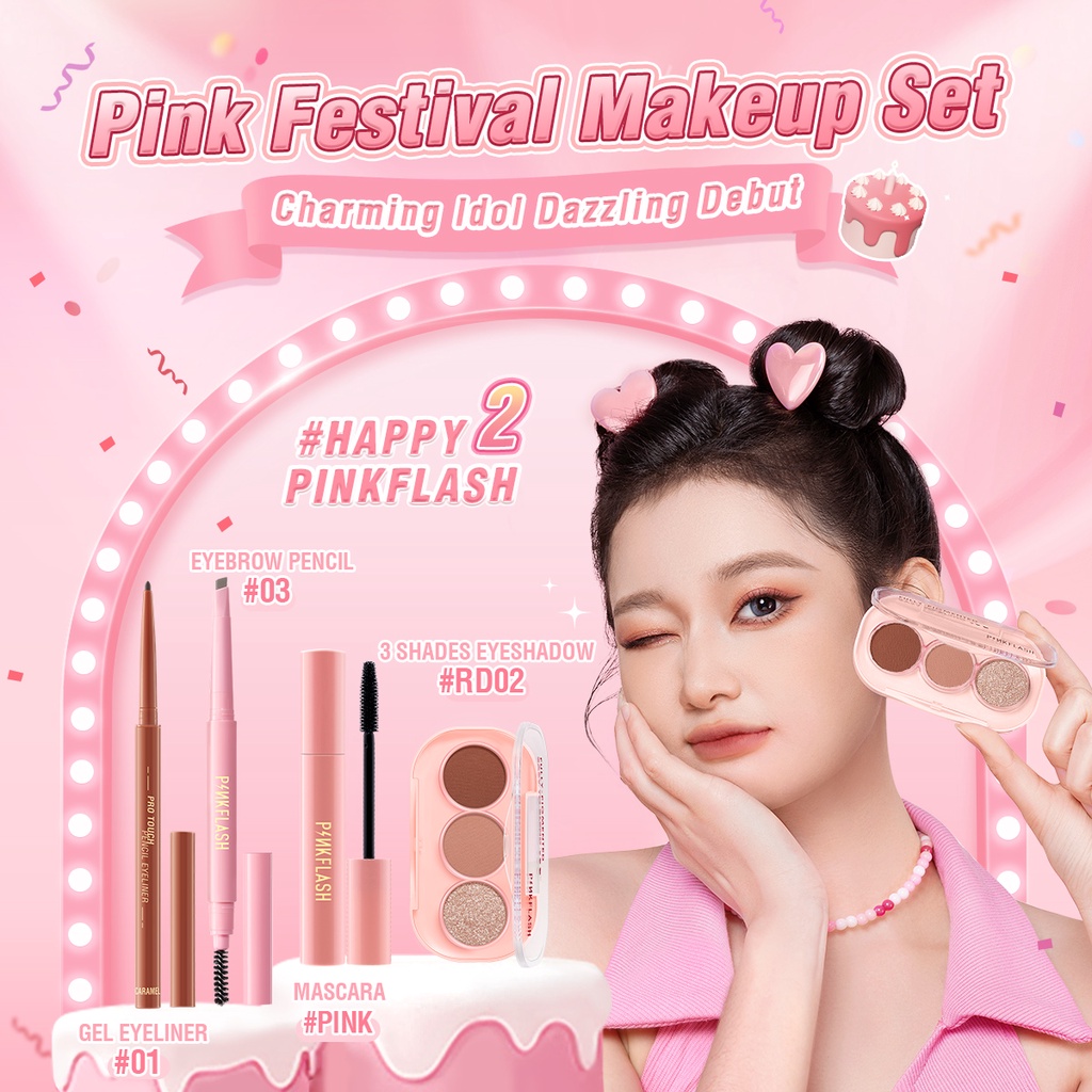 PINKFLASH 2nd Anniversary Makeup Set Waterproof Liquid Conceale Mask ...