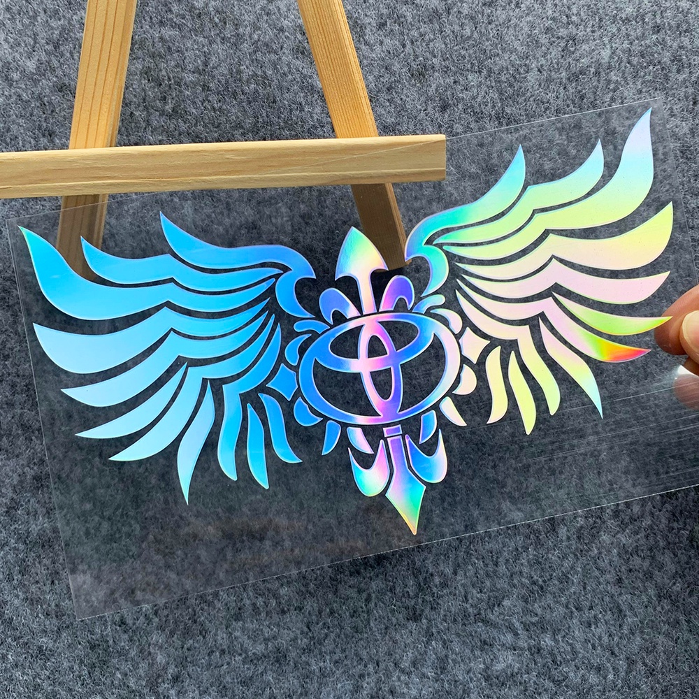 Toyota Wings Laser Sticker Car Engine Cover Bumper Windshield Emblem ...