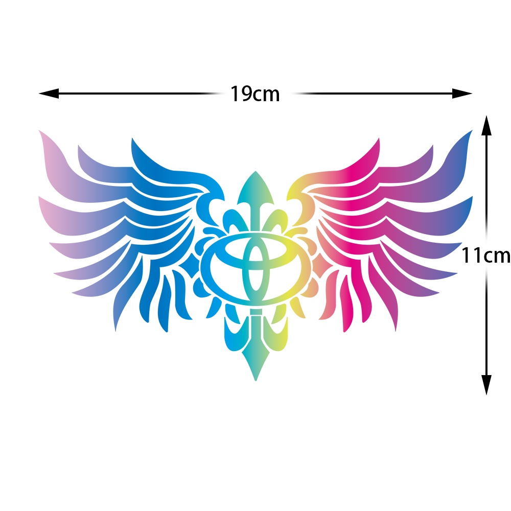 Toyota Wings Laser Sticker Car Engine Cover Bumper Windshield Emblem ...