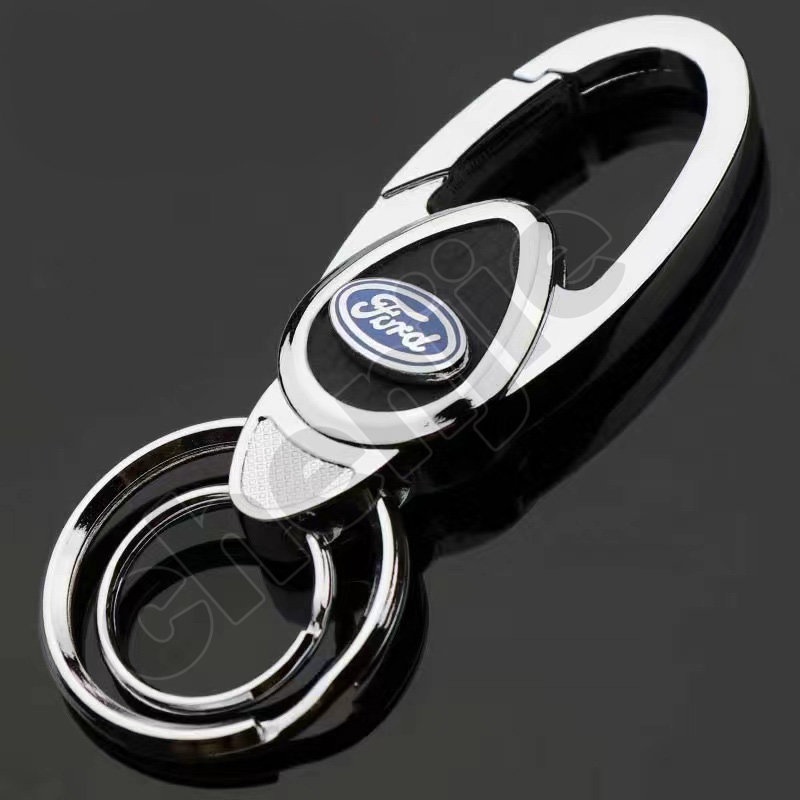 High quality New Creative Alloy Leather Car Logo Keyring Keychain Metal ...