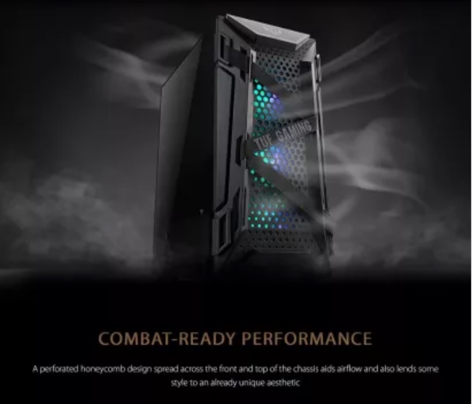 ASUS TUF Gaming GT301 ATX Mid-Tower Tempered Glass Panel Compact PC ...