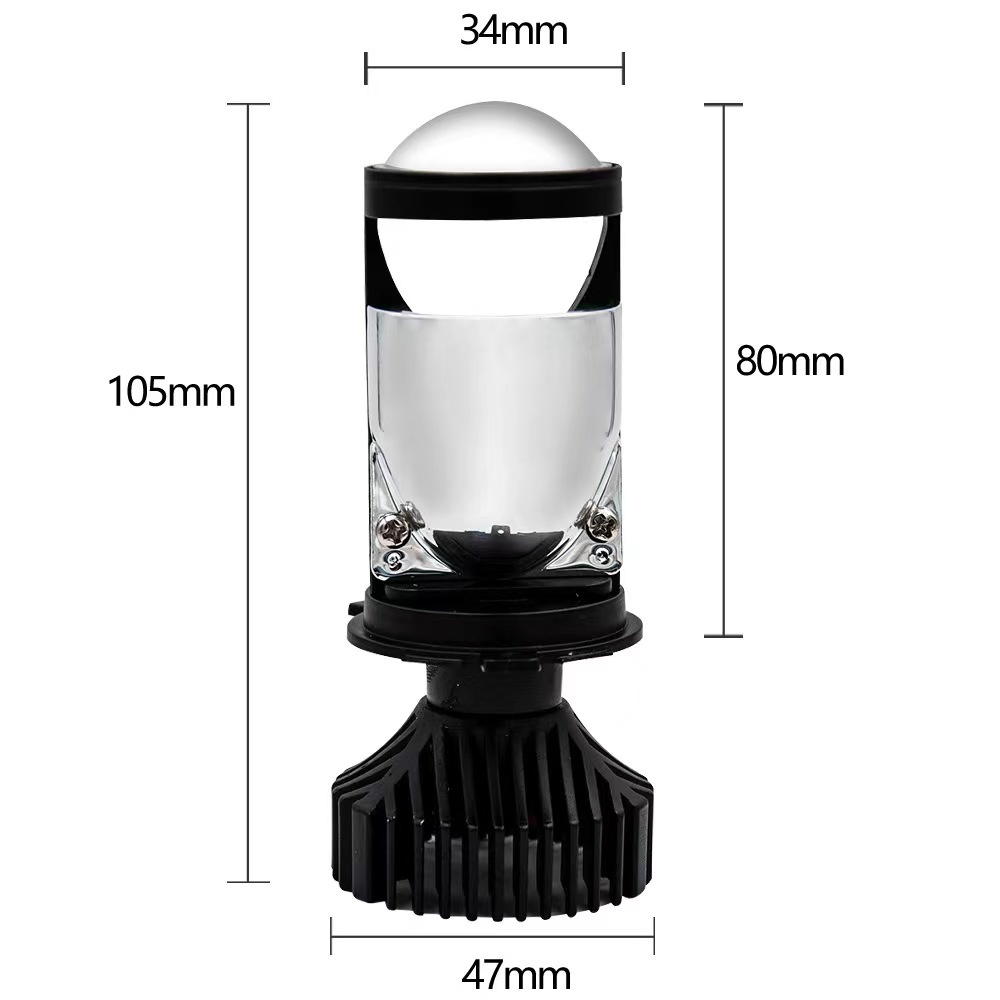 24,000LM Bus H4 LED Mini Projector Car Lens High/Low Beacon Conversion ...