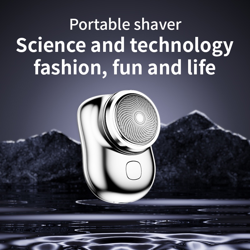 Mini Portable Electric Shaver IPX7 Waterproof Wet Dary Double Use Type