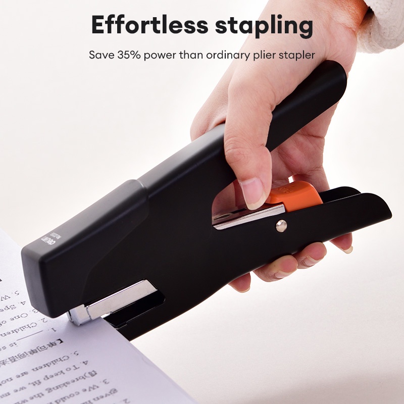 3 Pieces Heavy Duty Plier Stapler Office Stapler Hand Hold Stapler 50 Sheet Capacity Desk Stapler For Home School Black