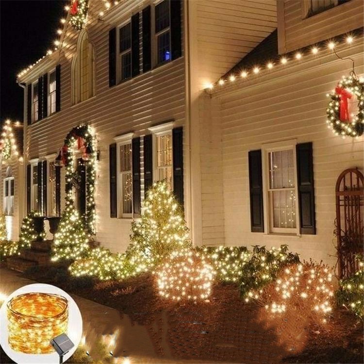 CBLUE Christmas Solar Led String 100LED Waterproof 12M Fairy Light ...