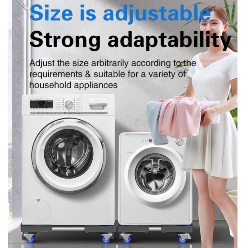 Ref Stand Washing Machine Rack with Wheels and Adjustable Legs Patungan ...