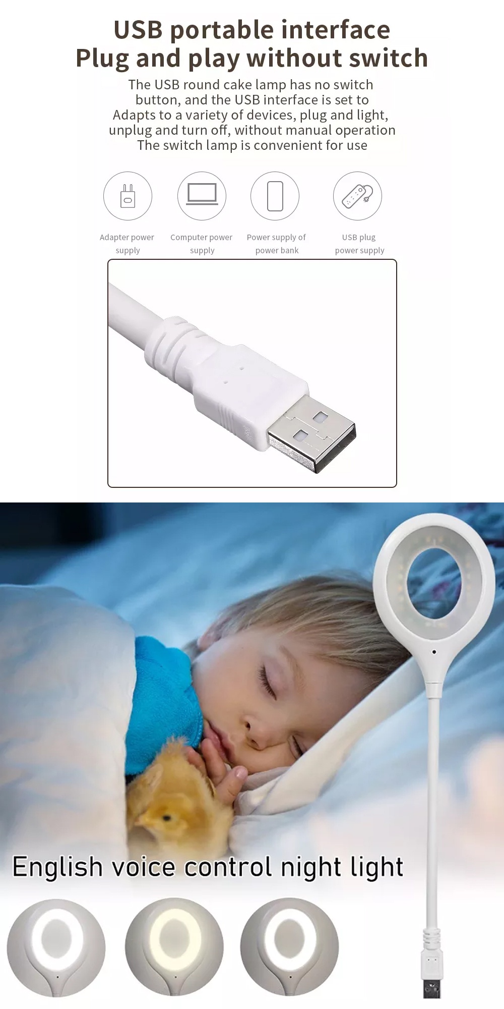 USB Intelligent Voice Light | Three color light | Voice Control | No ...