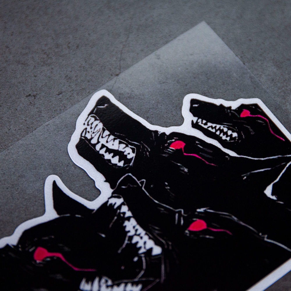 The Vicious Dogs of Hell Reflective Sticker Car Motorcycle Pain Car ...