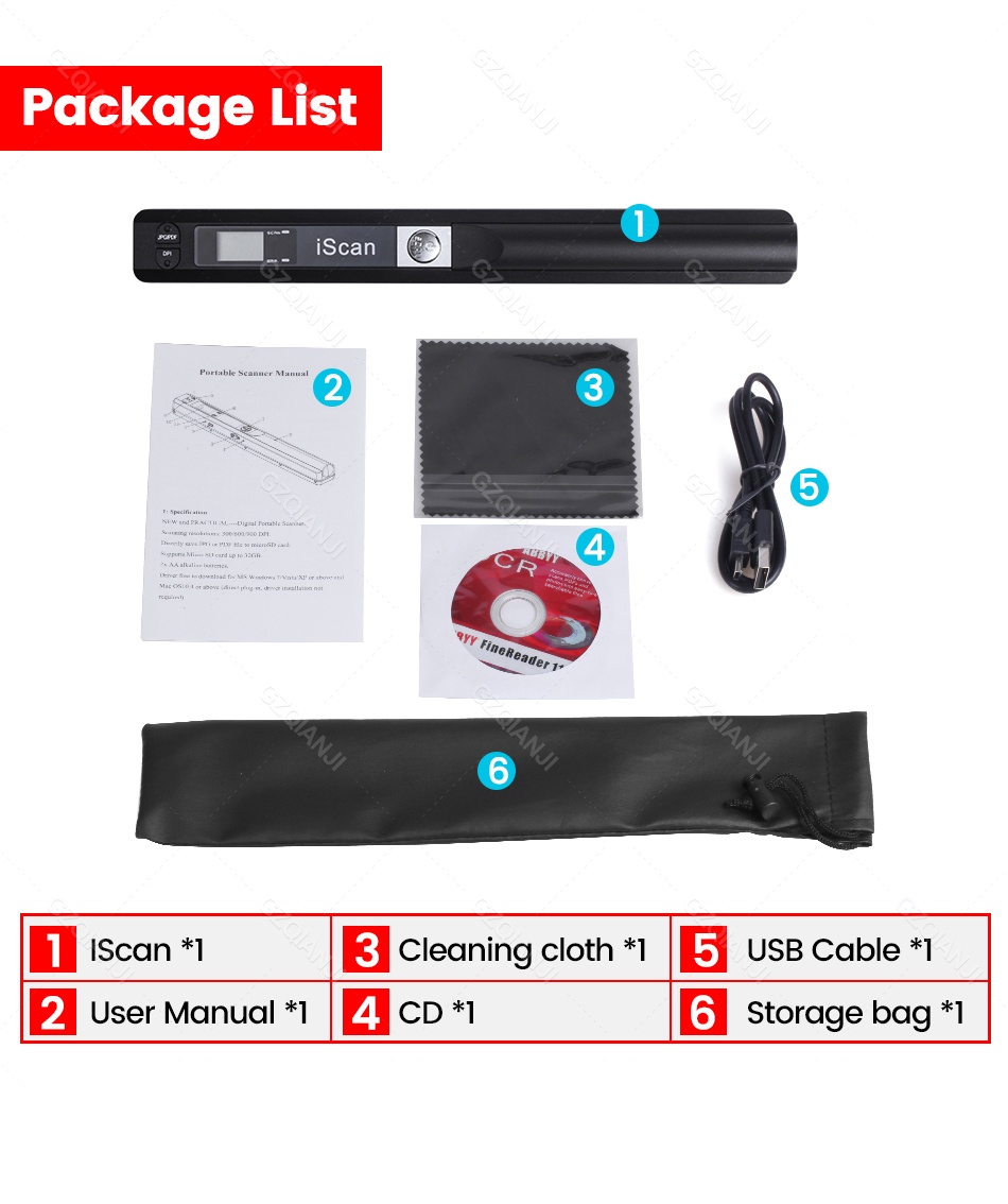 iScan Portable New Creative Handheld Mobile Portable Document Scanner ...