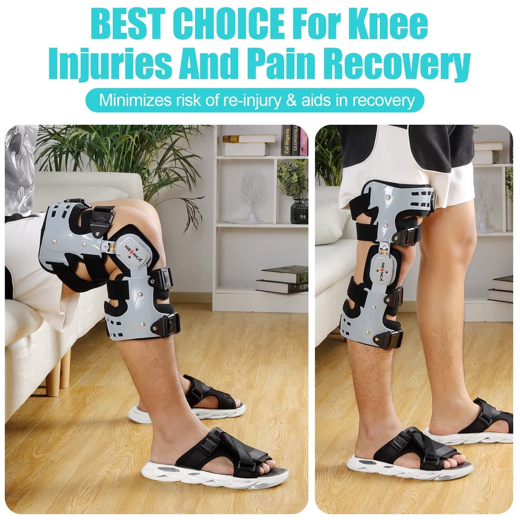 NEENCA 052 Unloader ROM Knee Brace Support Orthopedic Hinged ACL MCL ...