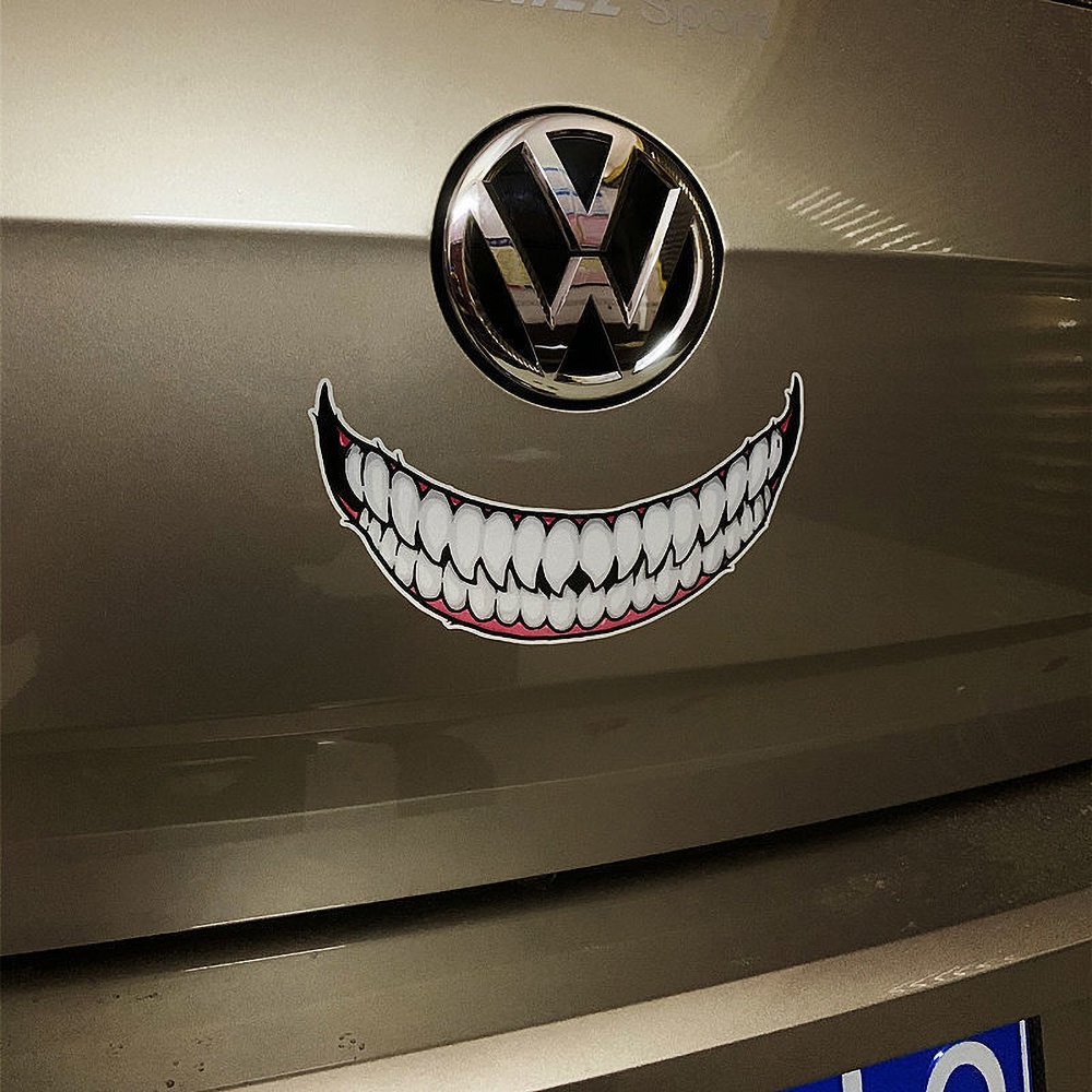 Diablo Grinning Reflective Motorcycle Headlight Motocross Headstock ...