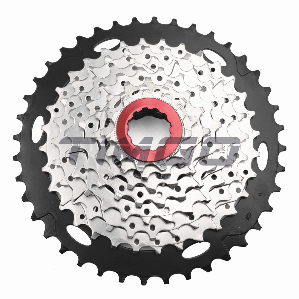 MTB Mountain Bike 7/8/9/10 Speed Cassette Cogs Gear Sprocket Red Lock ...
