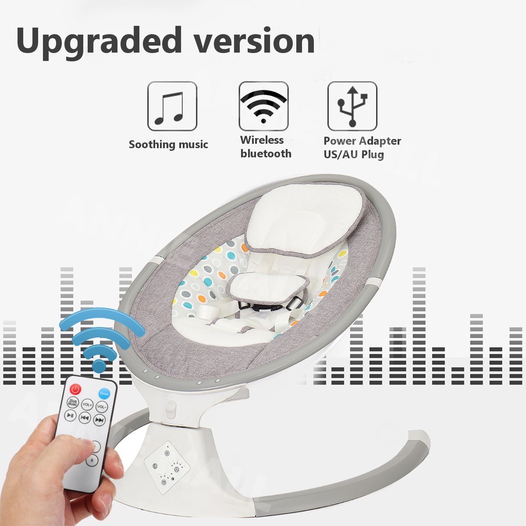 【Warranty】Baby Rocker Swing Chair Electric Net Music Rocking for ...