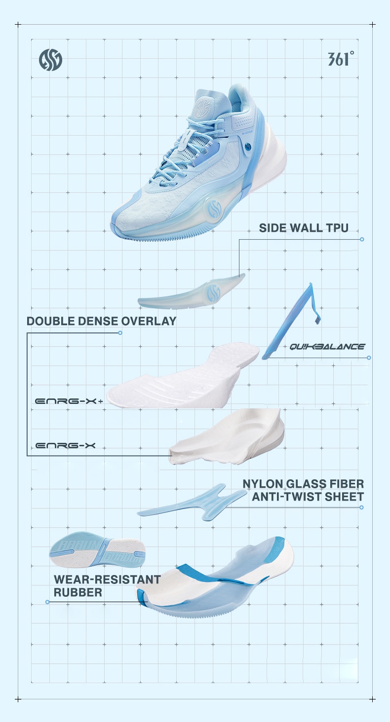 361 Degrees X Aaron Gordon Ag3 Men Basketball Shoes Professional Combat 