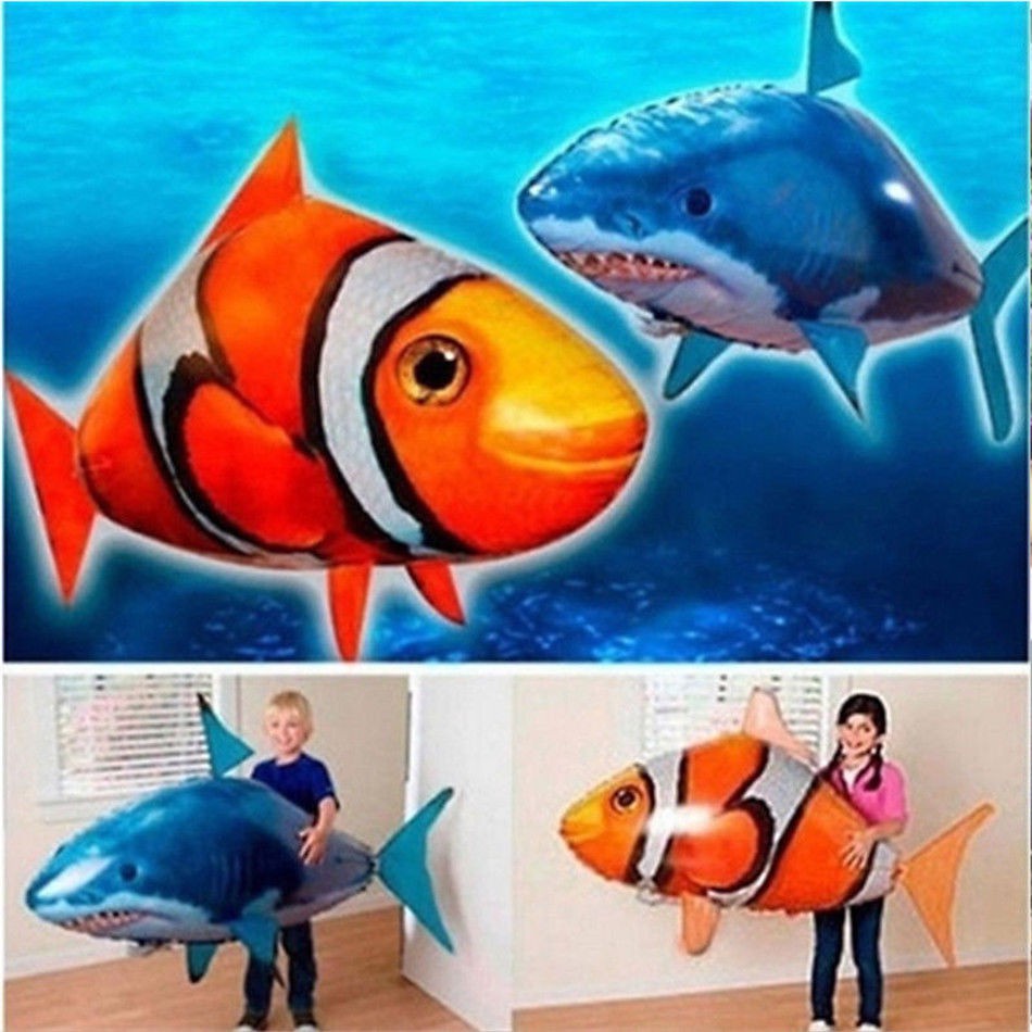 Toy Remote Control Inflatable Balloon Air Swimmer Flying Nemo Shark ...