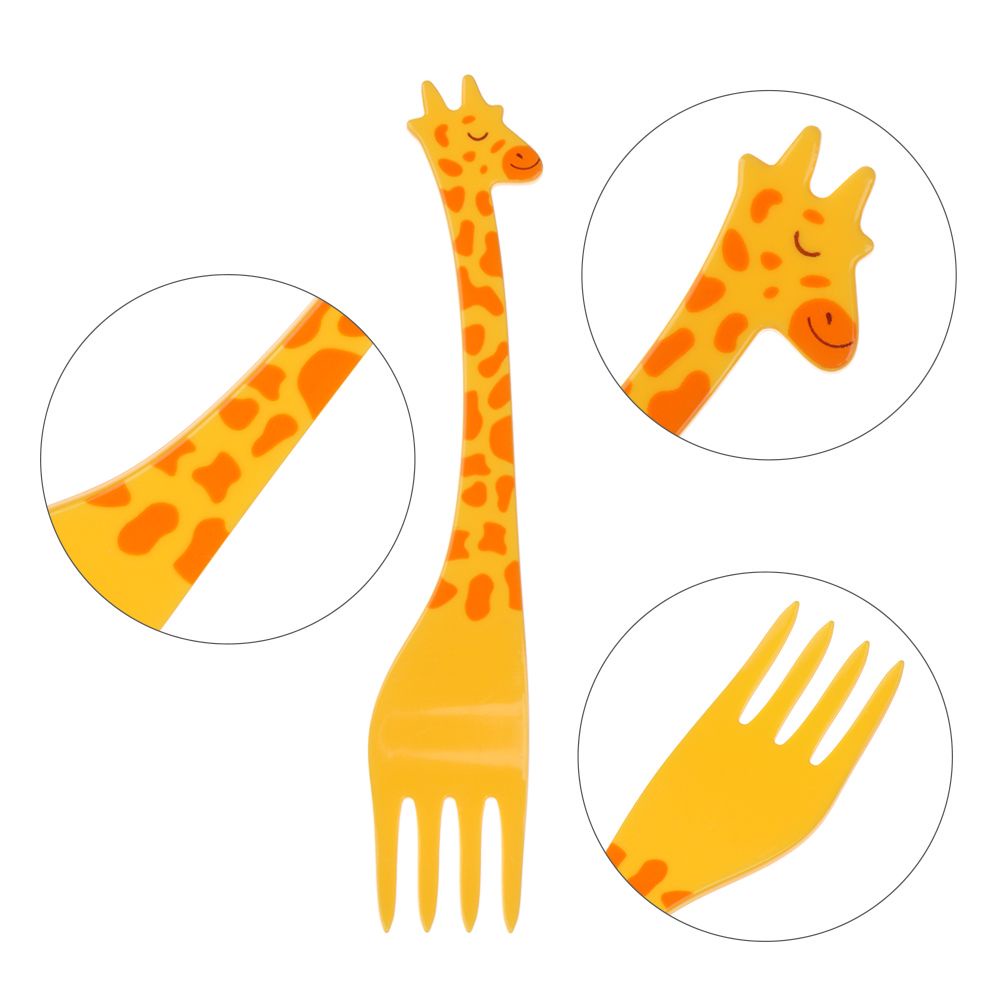 12pcs/set Cartoon Giraffe Shaped Fruit Fork Food Picks Party Snack ...