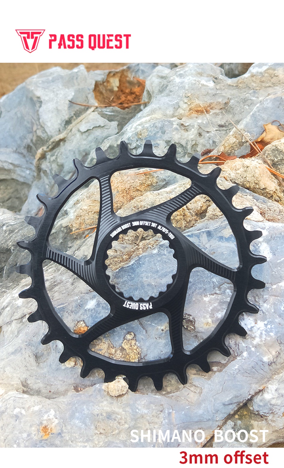 Chainring SHIMANO BOOST 3mm 6mm Offset bike 28-38T MTB Narrow Wide ...