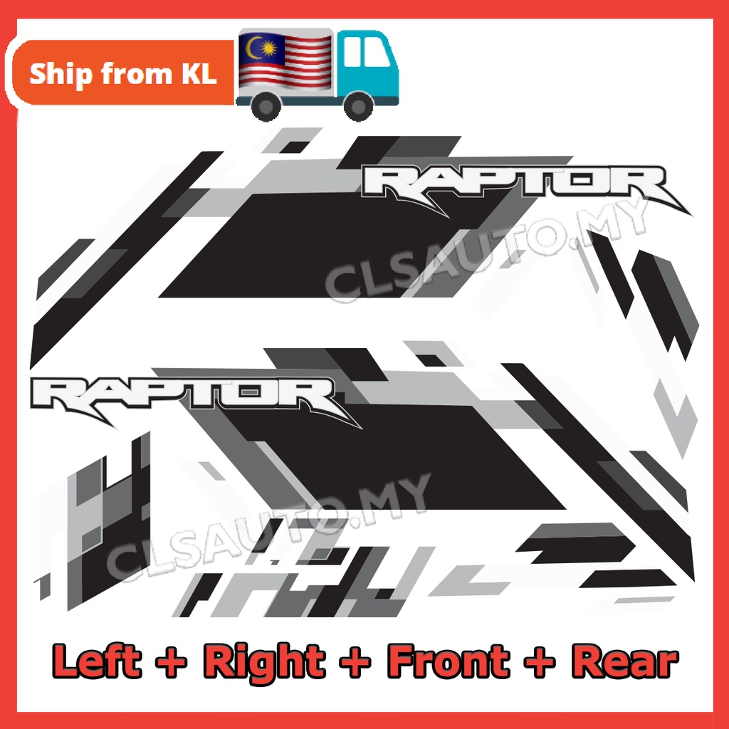 Ford Raptor Sticker Body Ranger Wildtrak Car Decal Side Lining 2022 XLT ...