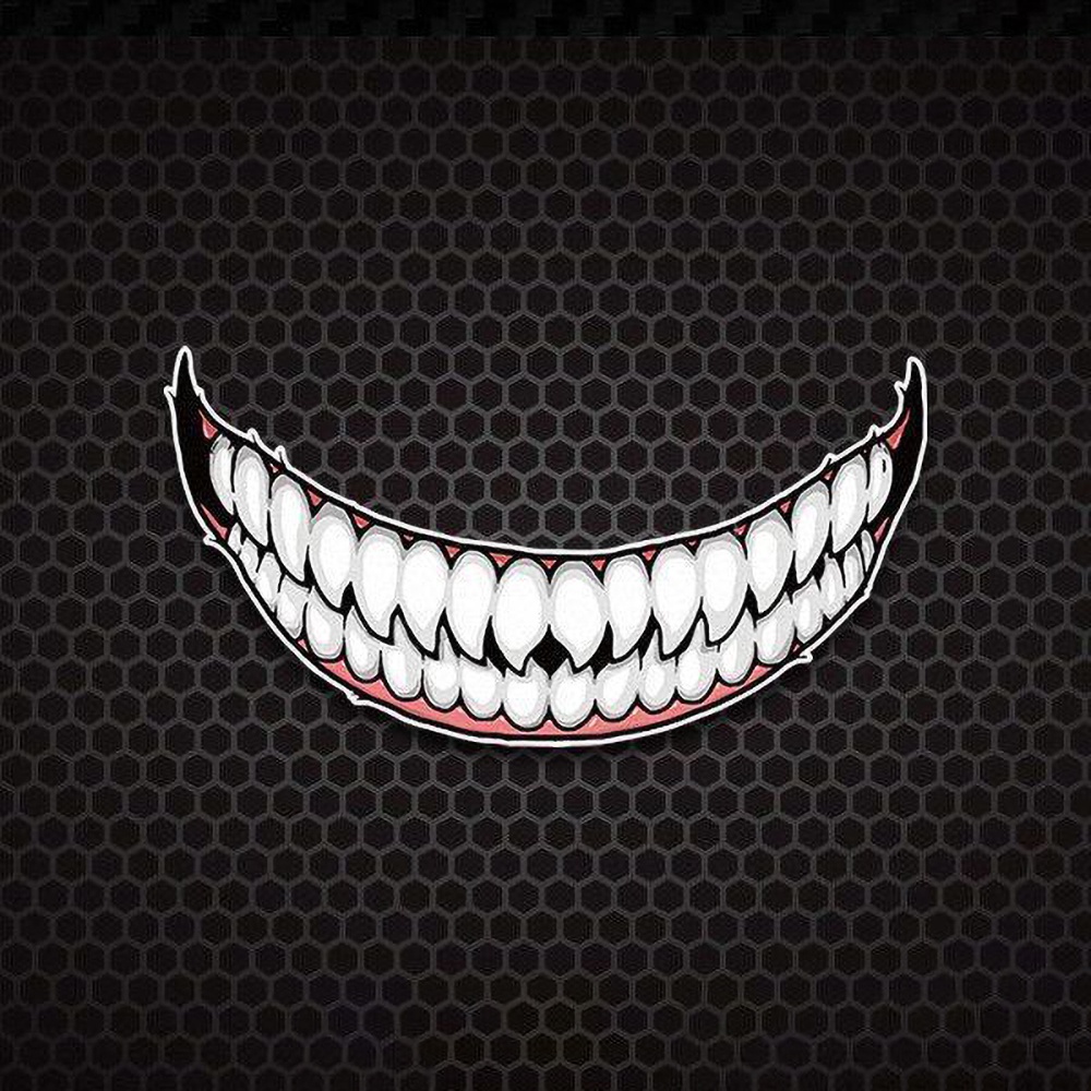Diablo Grinning Reflective Motorcycle Headlight Motocross Headstock ...