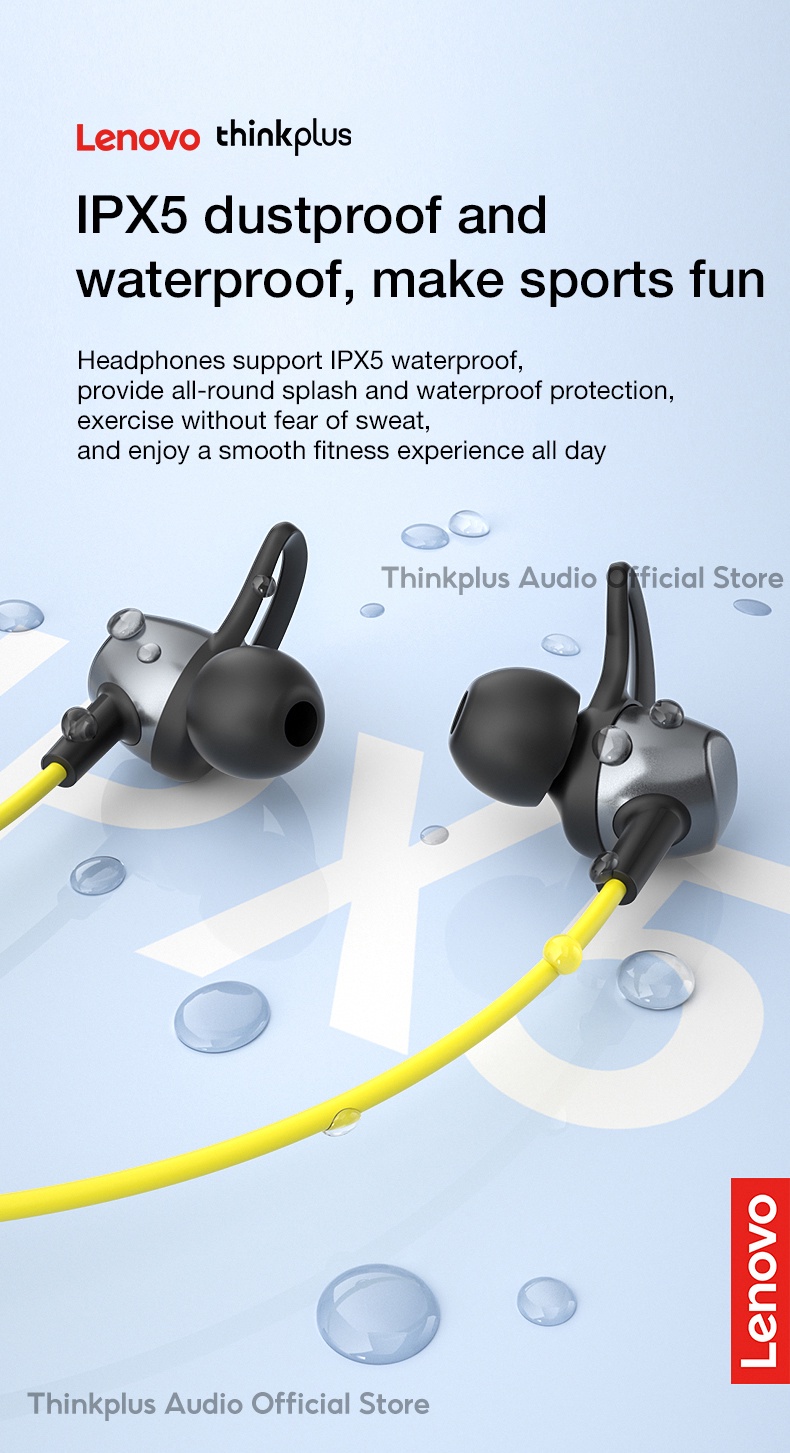 Lenovo BT10 Bluetooth Headset Wireless Headset Magnetic Sports