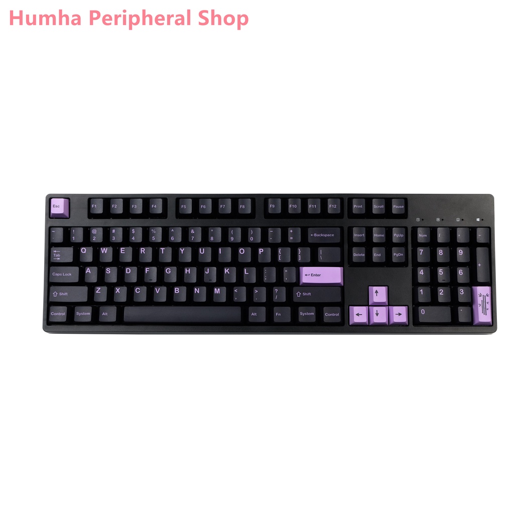 Humha Lilac on Black keycap 140 keys PBT material Dye-Sublimation ...