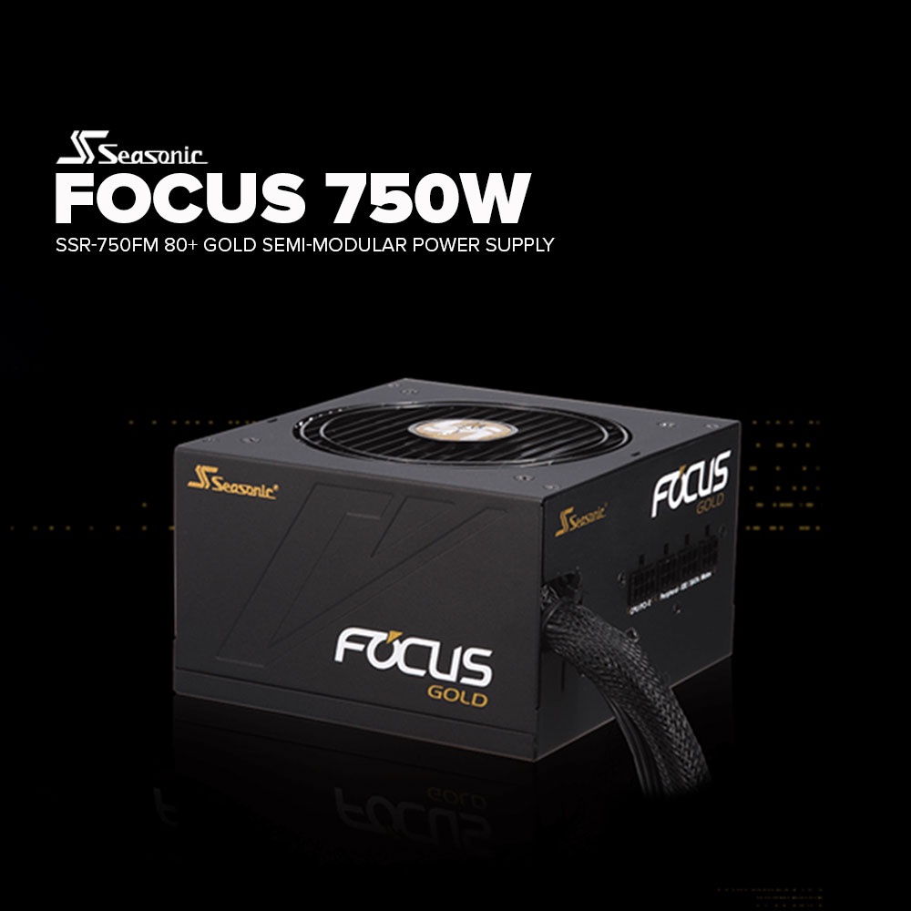 EasyPC Seasonic Focus 750W / 650W / 550W 80+ Gold SemiModular FLUID DYNAMIC FAN BEARING PSU