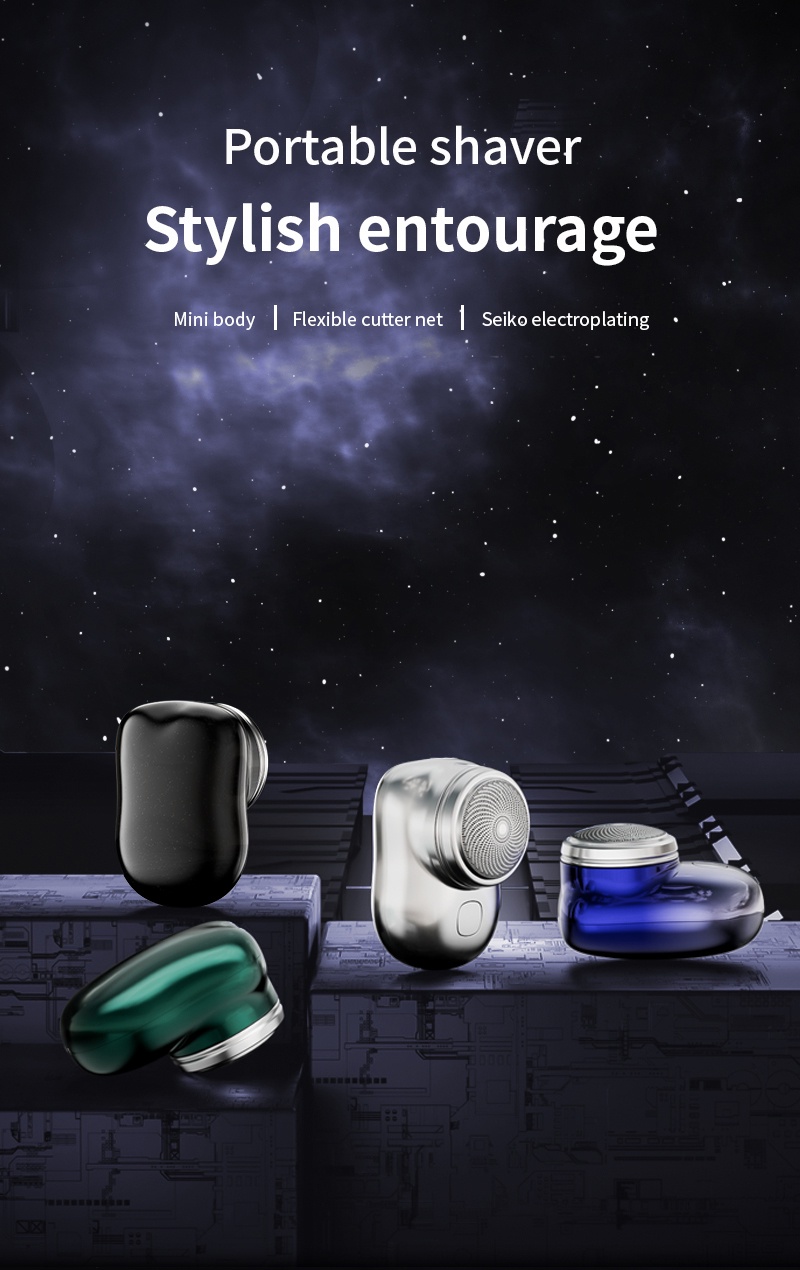Portable Electric Shaver IPX7 Waterproof Fast Charging Pocket Razor ...