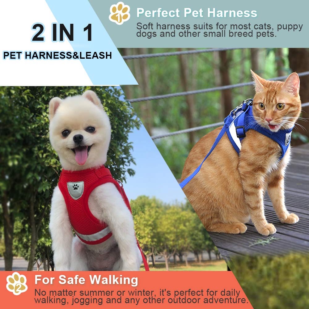 thumbnail image 2 of FENTERXY Escape-Proof Cat Harness - Adjustable Breathable Pet Vest With Leash 2 of 13