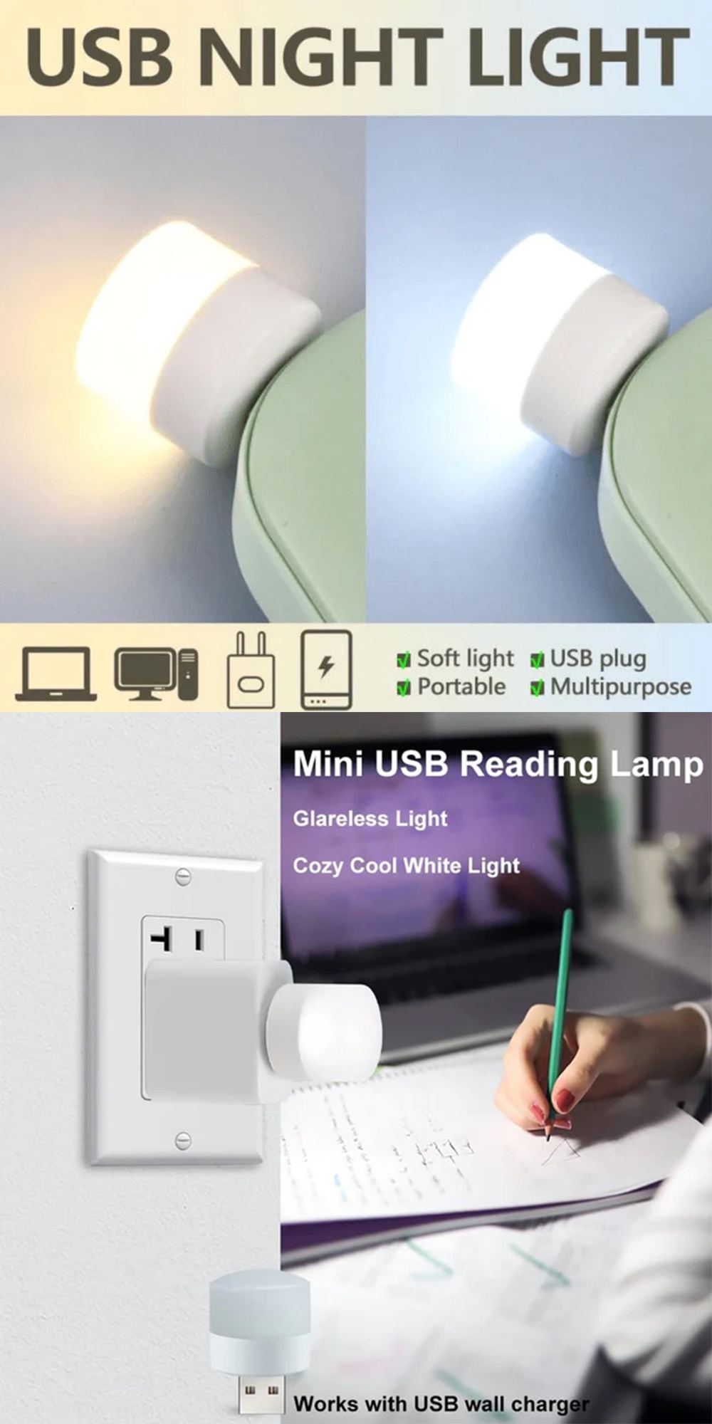 Portable Mini USB LED Light | Shopee Philippines