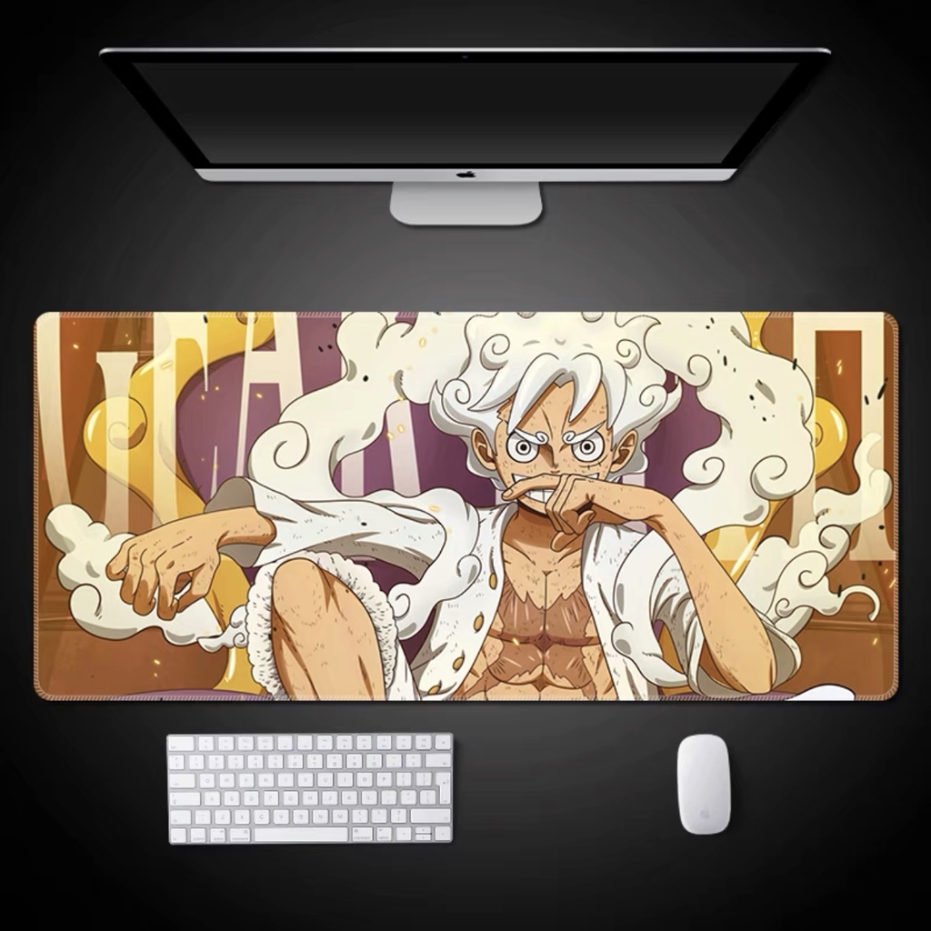 One Piece Luffy Gear 5 White Mouse Pad Gaming Mouse Pad – Anime