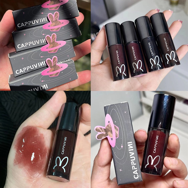 CAPPUVINI Pink Rabbit Moisturizing Lip Gloss Lasting Coloring 2.5g/1pc ...