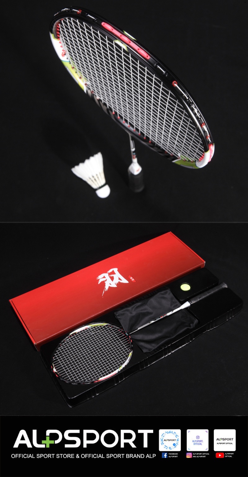 Alpsport Zy Series Badminton Racket Max 35 Lbs Violent Attack Full ...