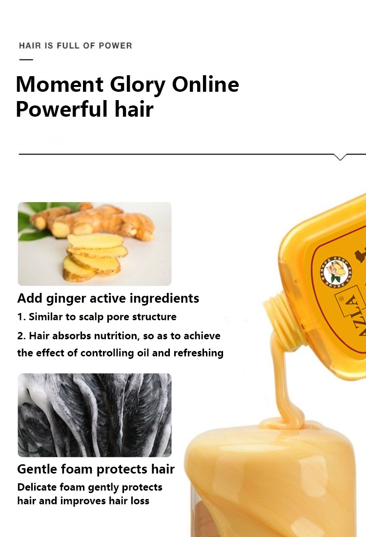 AZLA Ginger Hair Shampoo Fast Regrowth Hair Thick AntiHair Loss Anti
