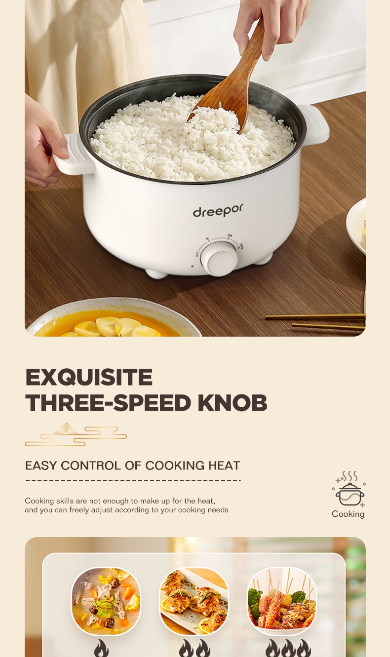 Dreepor Rice Cooker Small Multifunctional Electric Cooker With Steamer ...