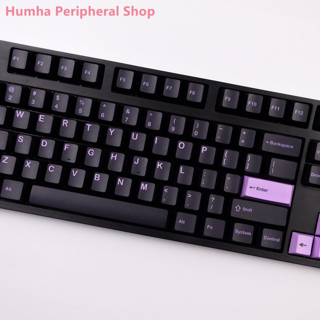 Humha Lilac on Black keycap 140 keys PBT material Dye-Sublimation ...