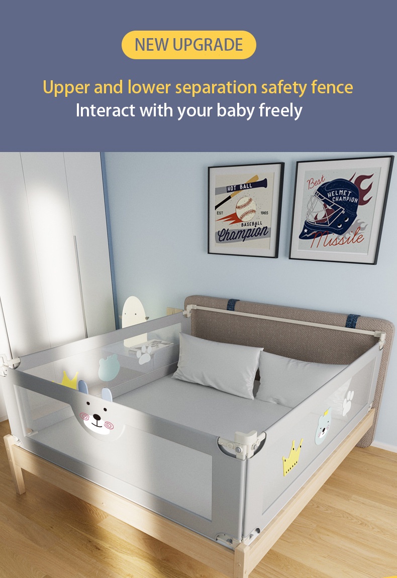 【7th Gen】Bed Rails For Baby Anti-fall Baby Bed Fence Height Adjustable ...