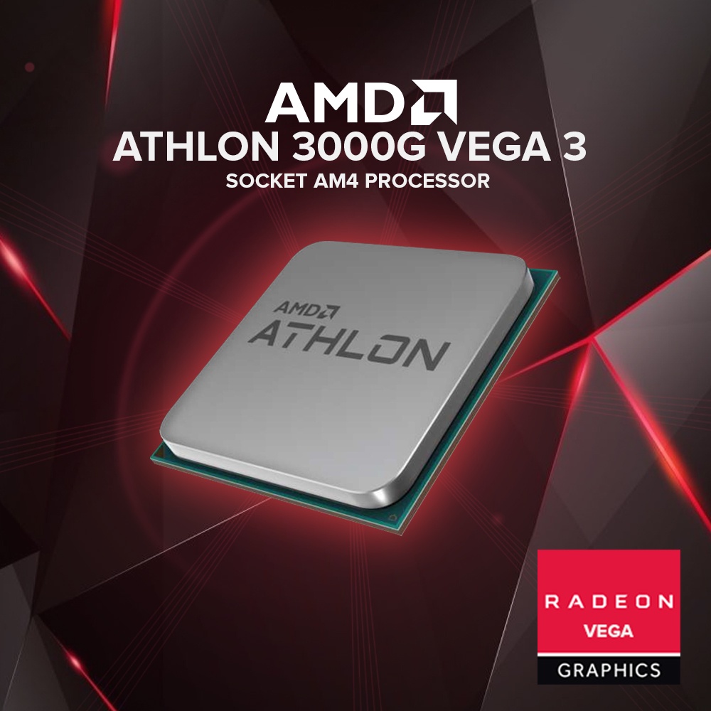 EasyPC AMD Athlon 3000G Vega Socket Am4 Graphic Processor Box