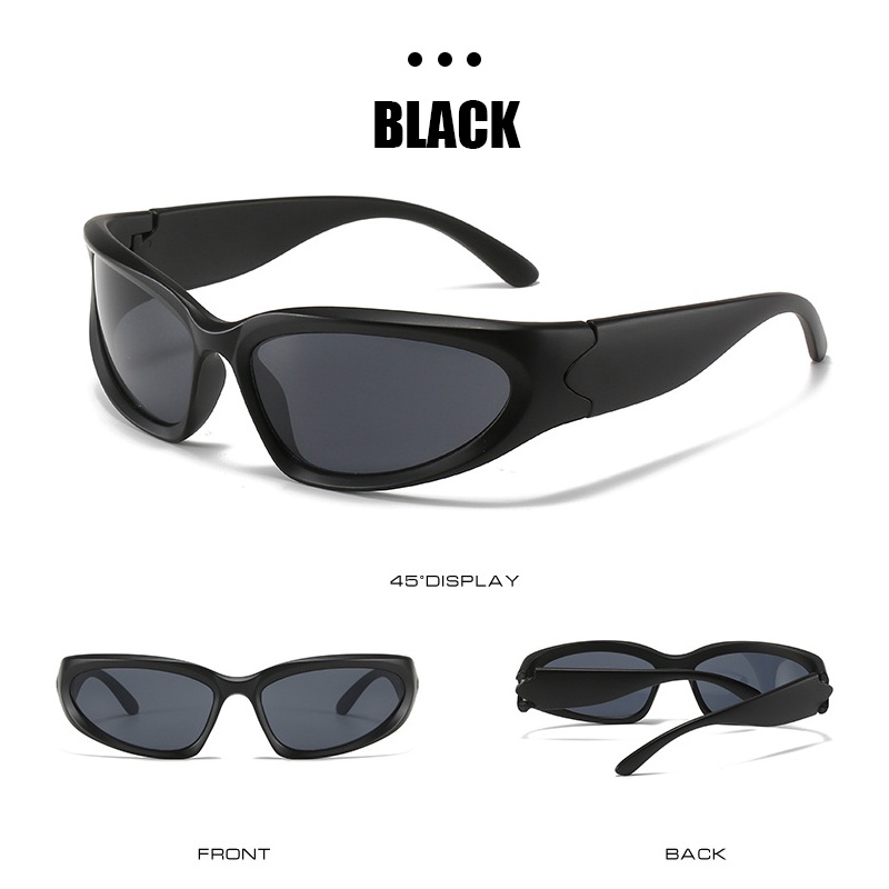 Yo Ins Y2k Moon Rectangular Sunglasses Trend Punk Retro Designed Sunglasses For Men Women 
