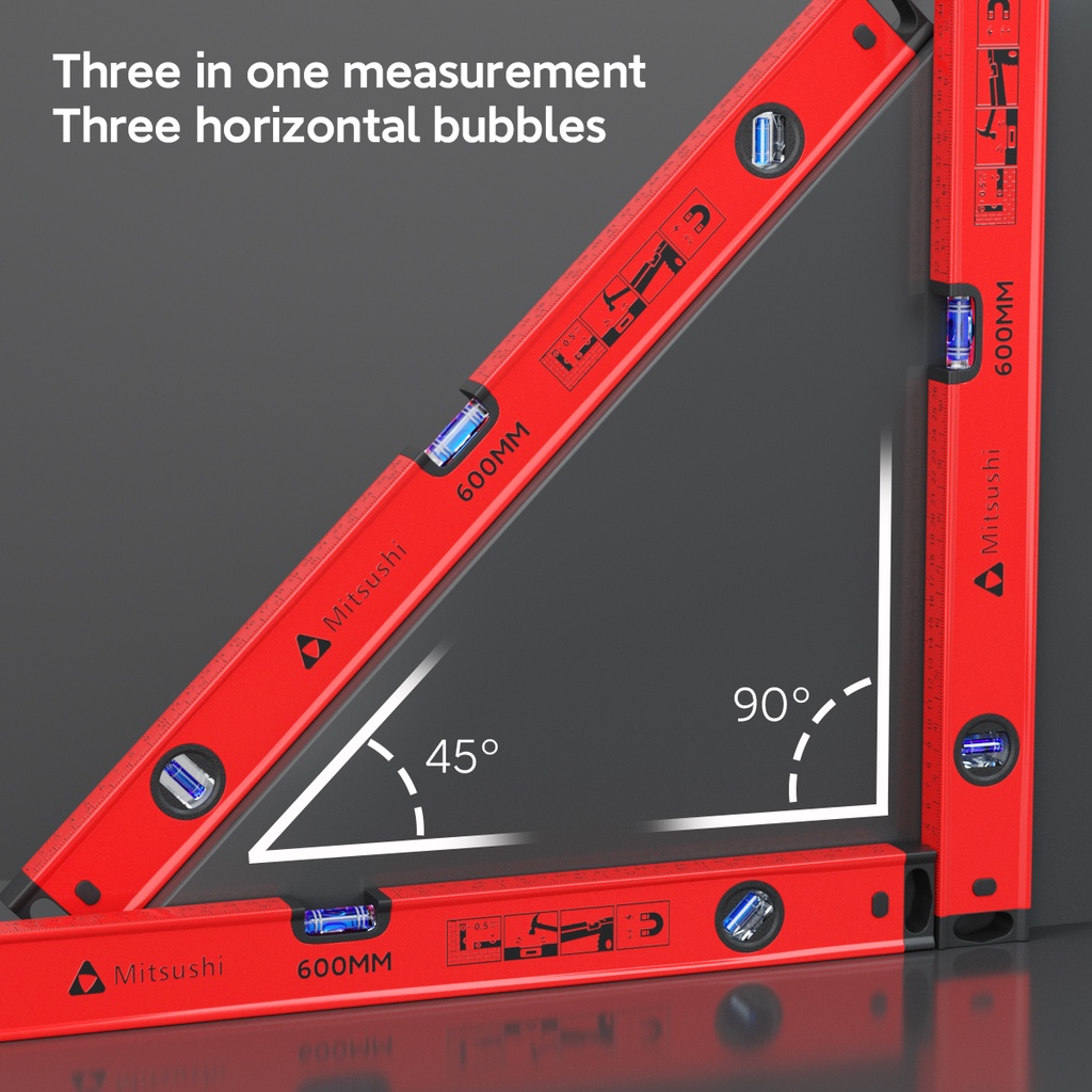 Mitsushi Torpedo Level 6 Size Magnetic Base Horizontal Measuring Ruler ...