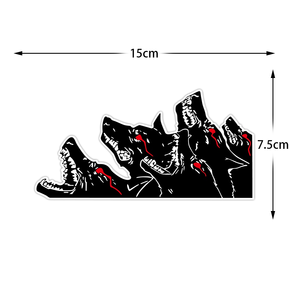 The Vicious Dogs of Hell Reflective Sticker Car Motorcycle Pain Car ...