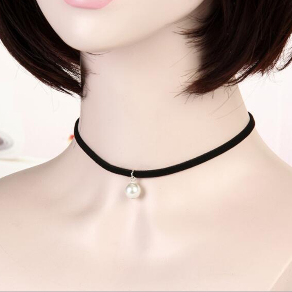 Vintage Handmade Black Velvet Choker For Women Gothic Punk Neck Jewelry ...