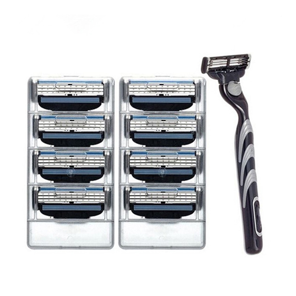 8pcs Mache 3 Shaving Razor Blades for Man Blades+1 Razor Handle ...