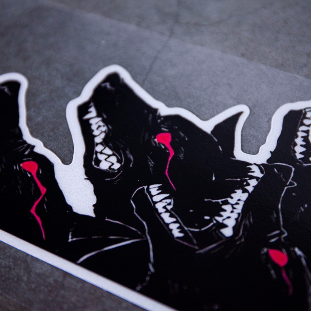 The Vicious Dogs of Hell Reflective Sticker Car Motorcycle Pain Car ...