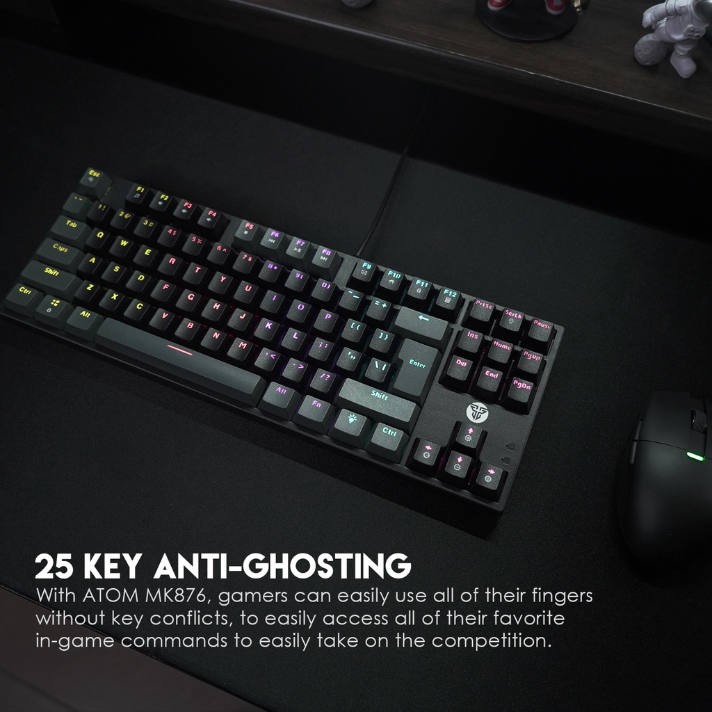 Fantech ATOM TKL MK876 Wired Mechanical Gaming Keyboard Anti-Ghosting ...