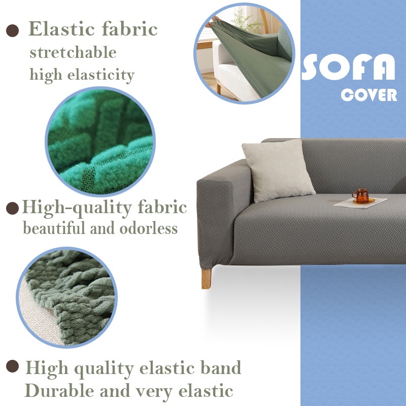 Fabric Couch Cover 1/2/3/4 Seater Slipcover Sofa Cover All Inclusive ...